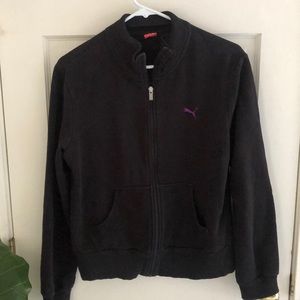 Puma Black Zip Sweatshirt Size Large